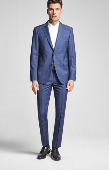 Baukasten-Sakko Finch in Blau kariert