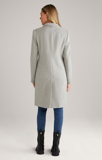 Coat Carly in light grey melted