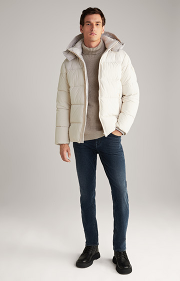 Joshas Quilted Jacket in Off-white