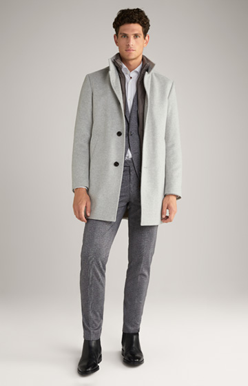 Maico Wool-Cashmere Coat in Grey Marl