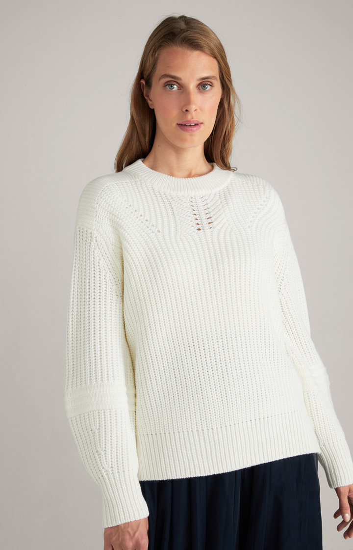 Wool-Mix Pullover in Offwhite