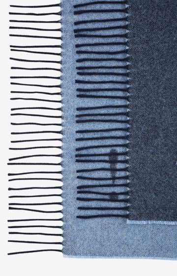 Jacquard Schal Anni in Blau meliert