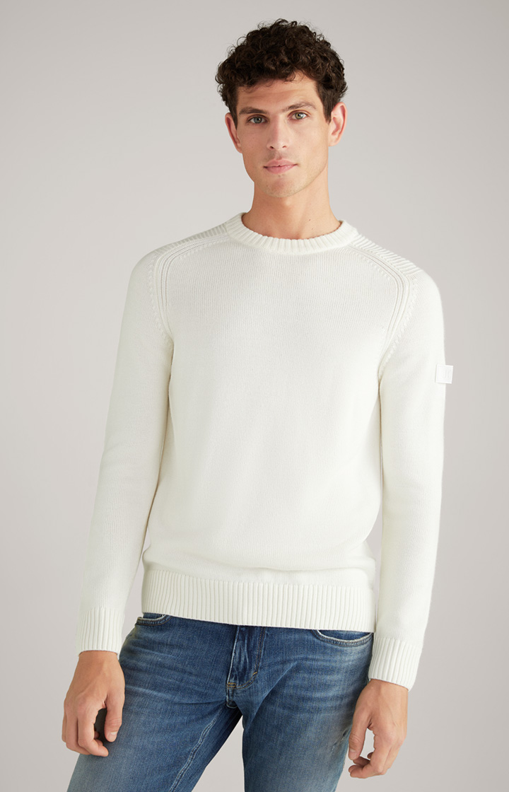Knitted Timmo Jumper in Off-white