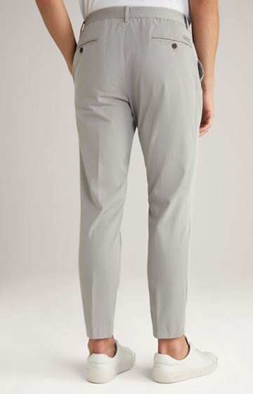 Pleat-front Trousers in Light Grey