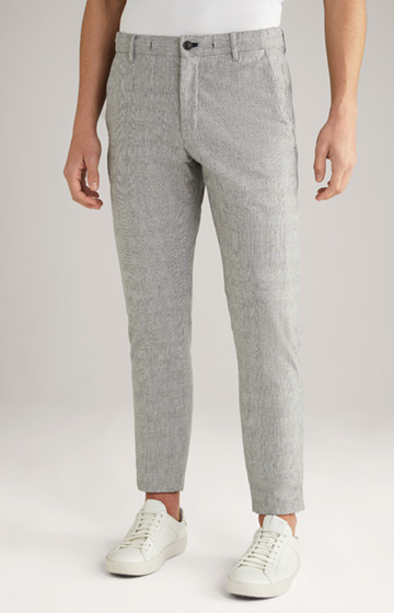 Maxton checked pants in gray/off-white