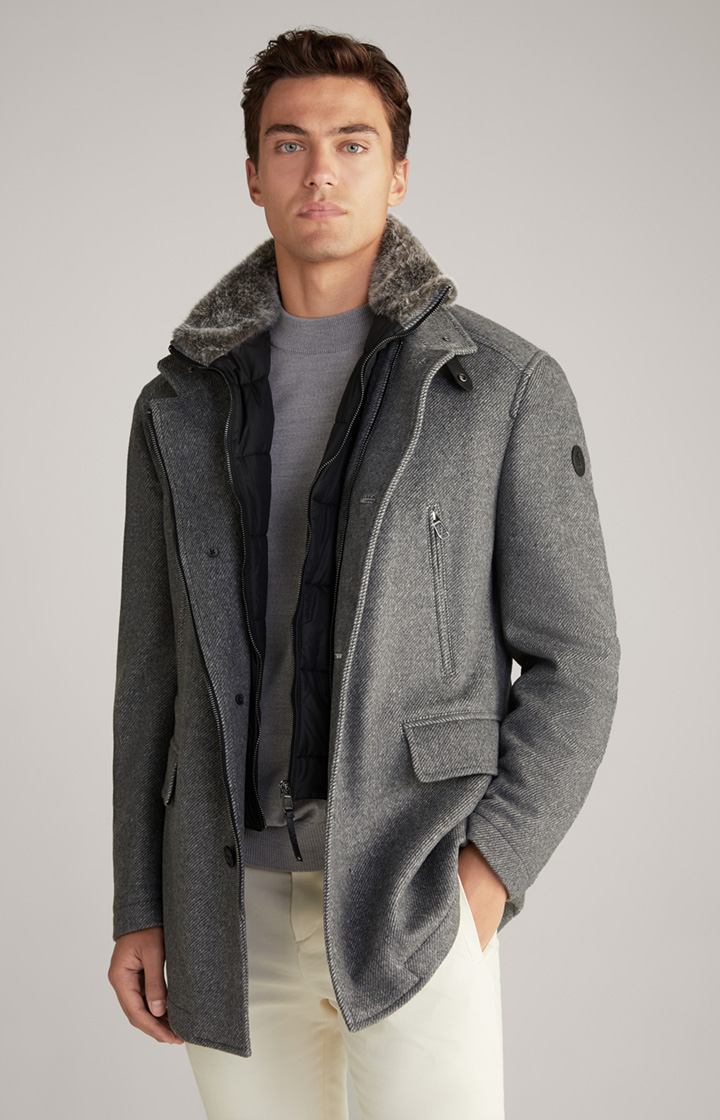 Gary Coat in Grey Marl