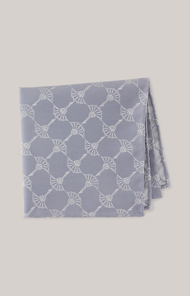Pocket square in blue and grey