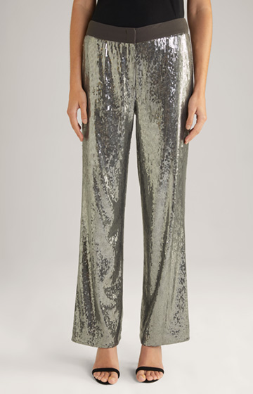 Sequined Trousers in Grey