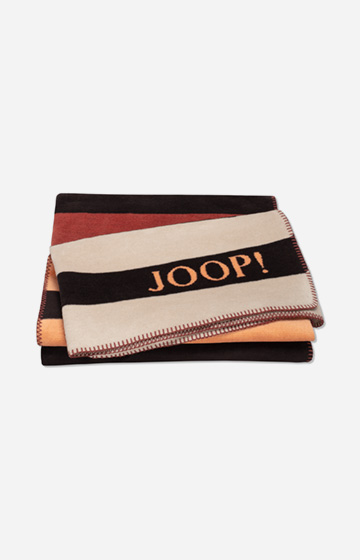 JOOP! TONE throw in copper/beige/brown stripe