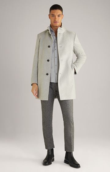 Maron Coat in Mottled Grey