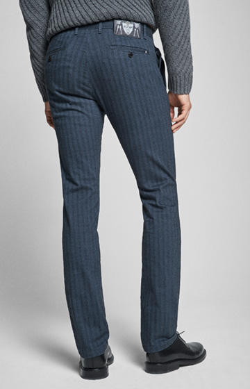 Hose Matthew in Navy/Anthrazit gestreift