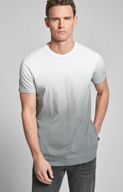 T-Shirt Anouk in Hellgrau/Weiß