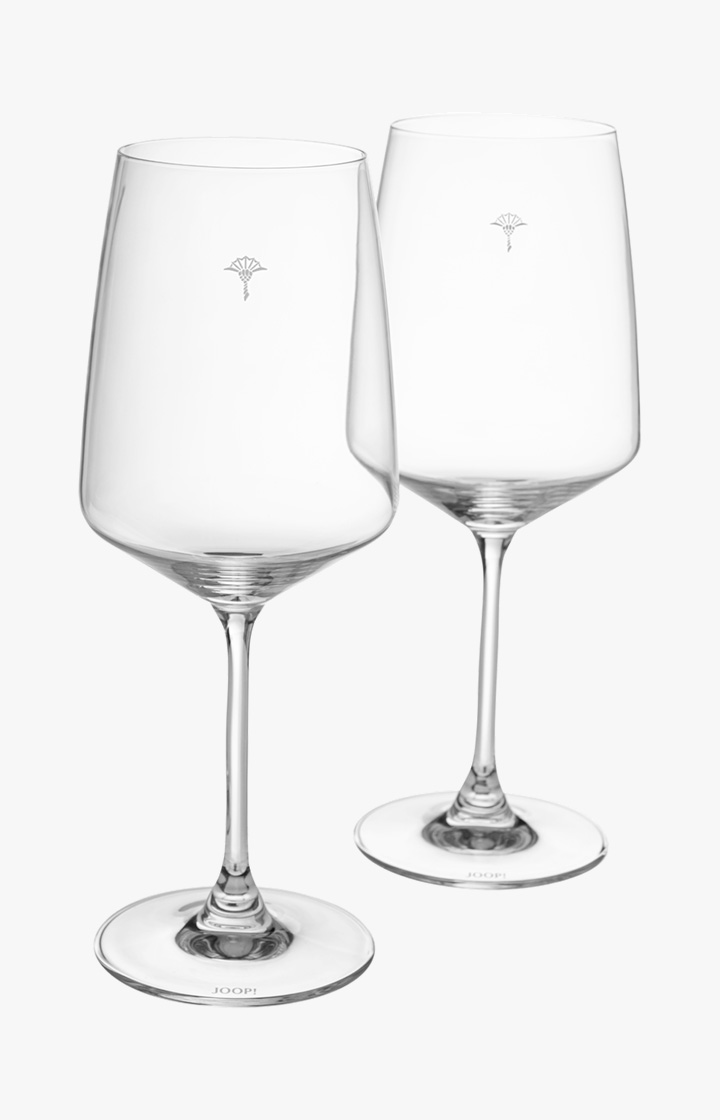 Single Cornflower red wine glass - Set of 2