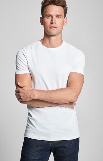 2er-Pack T-Shirts mit Rundhals-Ausschnitt in Weiß