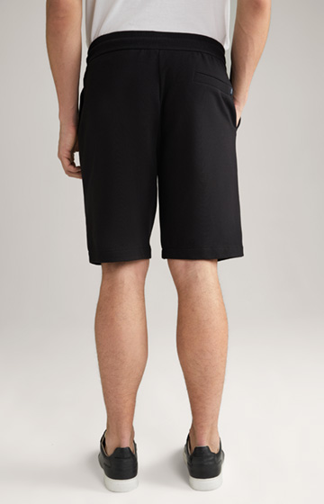 Santo cotton sweat shorts in black