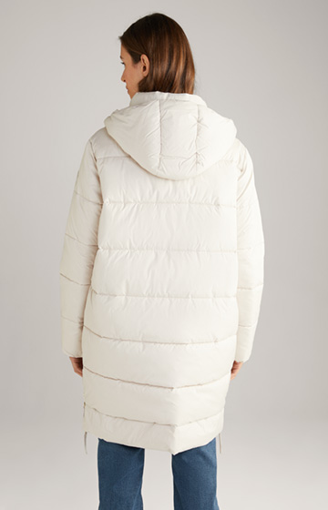Quilted Coat in Off-White
