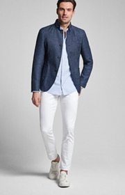 Sakko Hankook in Blau gemustert