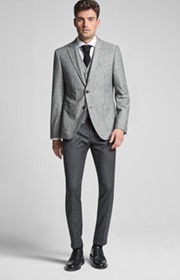 Weste Wackno in Dunkelgrau meliert