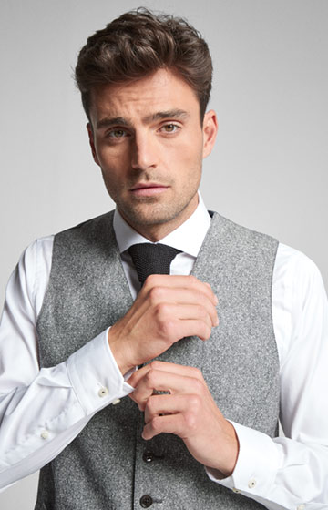 Weste Wackno in Dunkelgrau meliert