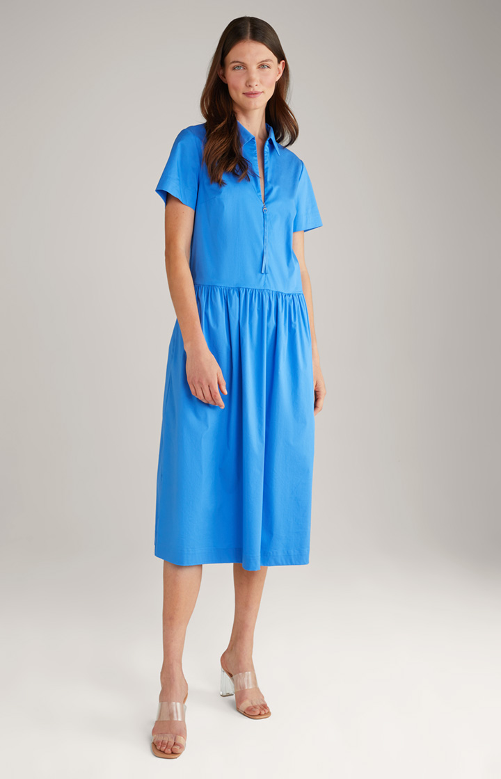 Hemdblusen-Kleid in Aqua-Blau