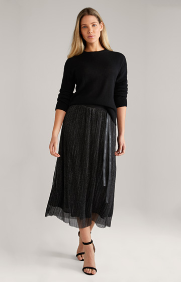 Tulle skirt in black/silver