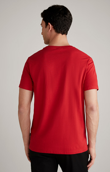 T-shirt bawełniany Alphis w kolorze ciemnoczerwonym