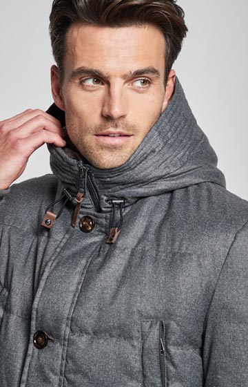 Daunen-Parka Hoover in Mittelgrau