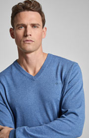 Pullover Leas in Blau meliert