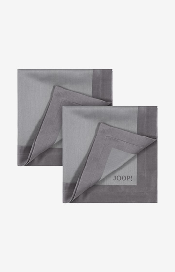 Serwetki JOOP! Signature – 2-częściowy zestaw w kolorze platynowym, 50 x 50 cm