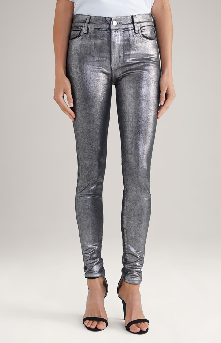 Jeans in Anthrazit-Silber