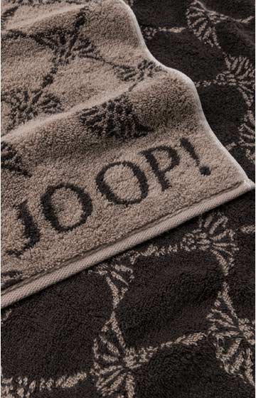Ręcznik dla gości CLASSIC CORNFLOWER marki JOOP! w kolorze mokki, 30 x 50 cm