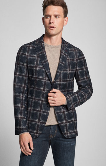 Sakko Helican in Navy kariert