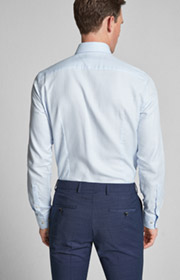 Hemd Pierce - bügelleicht - in Hellblau gemustert