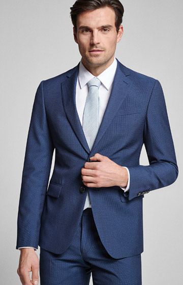 Baukasten-Sakko Herby in Dunkelblau gemustert