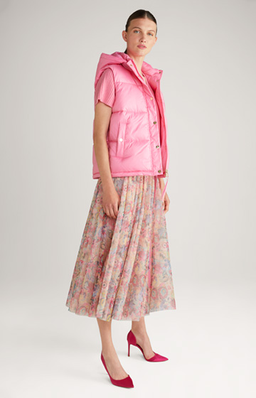 Tulle Skirt in a Beige/Pink Pattern