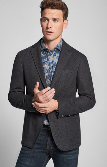 Jersey-Sakko Harper in Grau