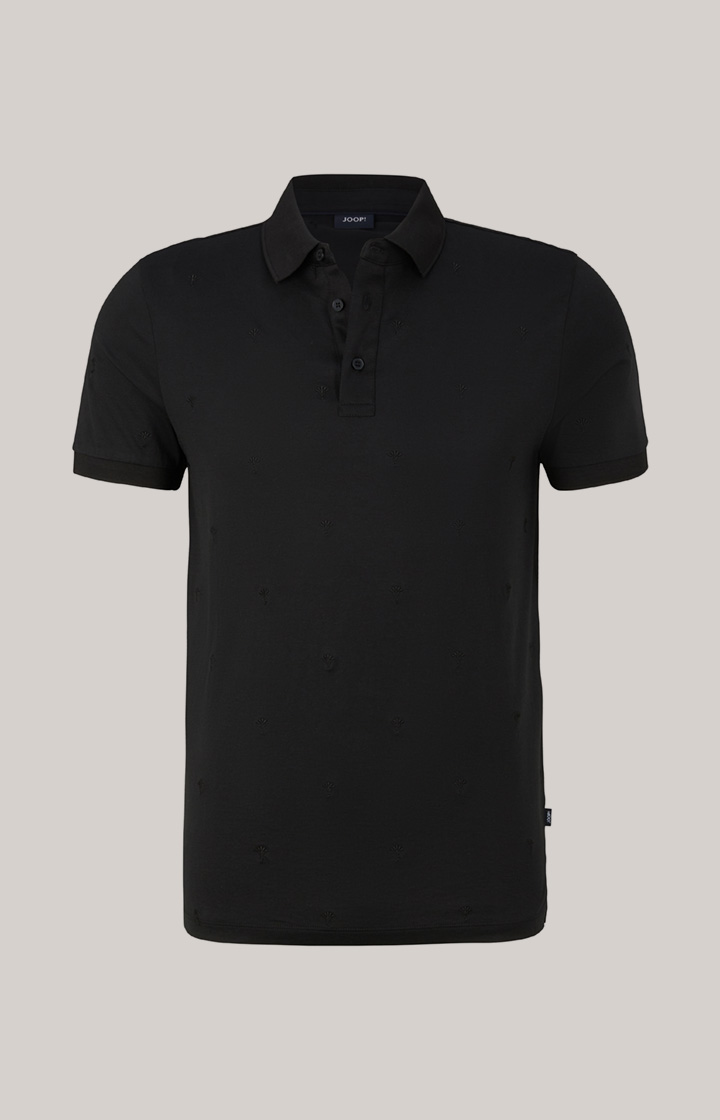 Pascal Cotton Polo Shirt in Black