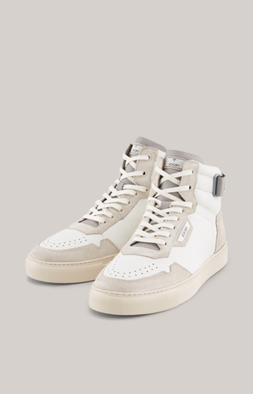 High-Top Sneaker Retron Coralie in Weiß/Grau