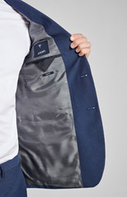 Baukasten-Sakko Herby in Dunkelblau gemustert