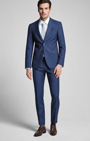 Baukasten-Sakko Herby in Dunkelblau gemustert