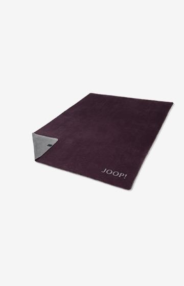 Wohndecke Uni-Doubleface in Bordeaux-Graphit