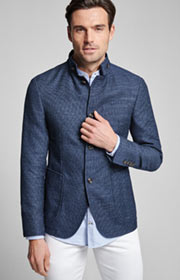 Sakko Hankook in Blau gemustert