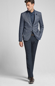 Sakko Heathrow in Mittelblau gemustert