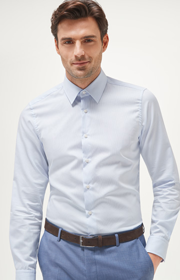 Hemd Pierce - bügelleicht - in Hellblau