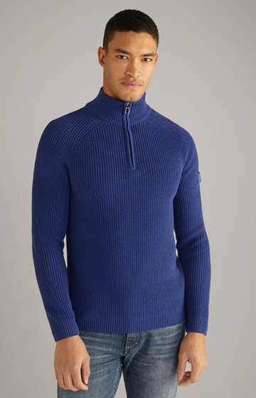 Baumwoll-Pullover Henricus in Blau im Online-Shop - JOOP