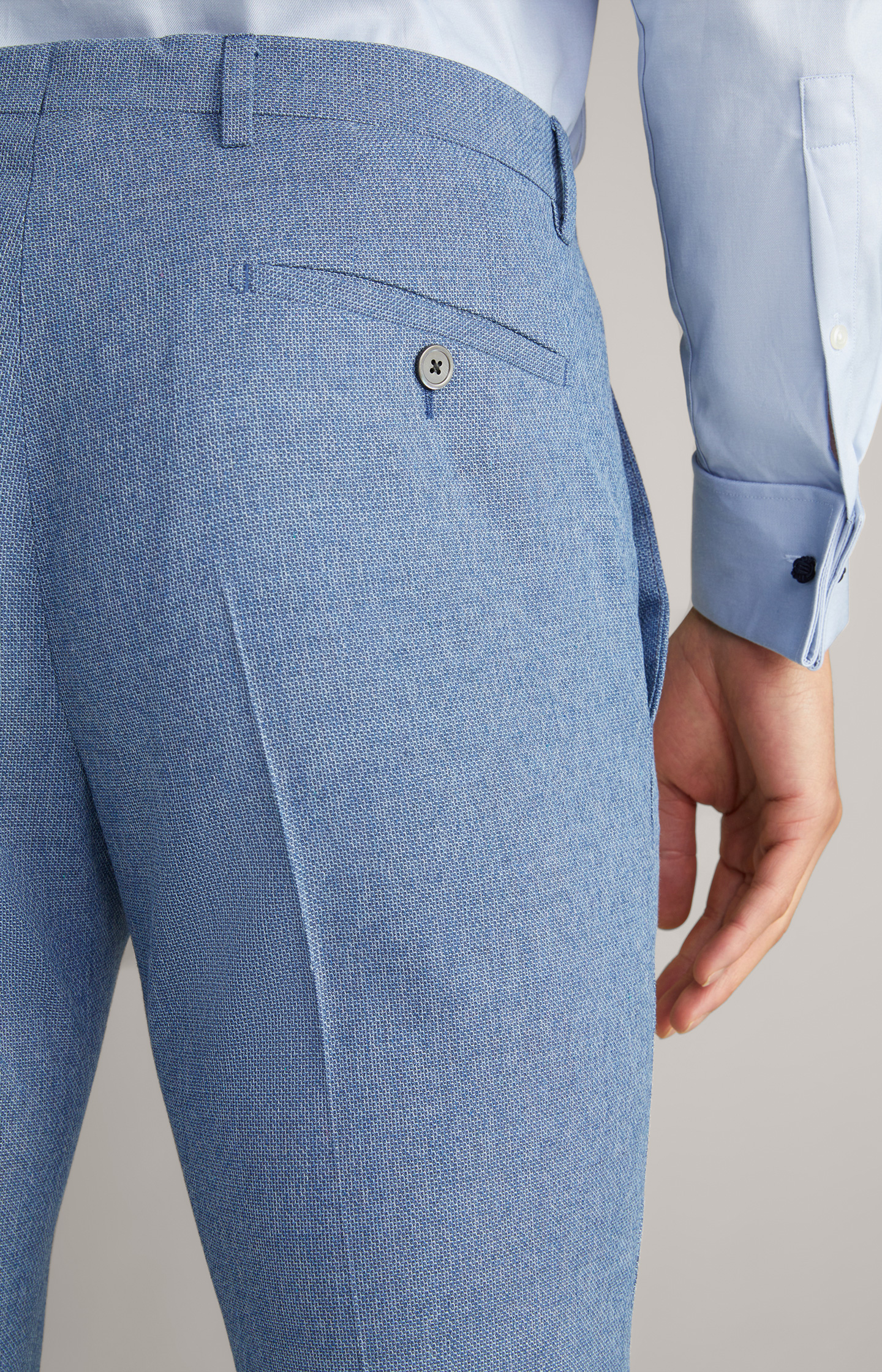 Light Blue Wool Trousers