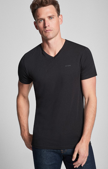 2er-Pack Modal Cotton Stretch Shirts in Schwarz
