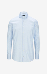 Hemd Pajos-W - bügelleicht - in Hellblau gemustert 
