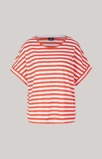 T-Shirt in Rot/Weiß gestreift