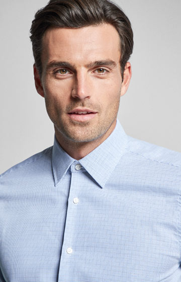 Hemd Pierce in Blau/Weiß gemustert